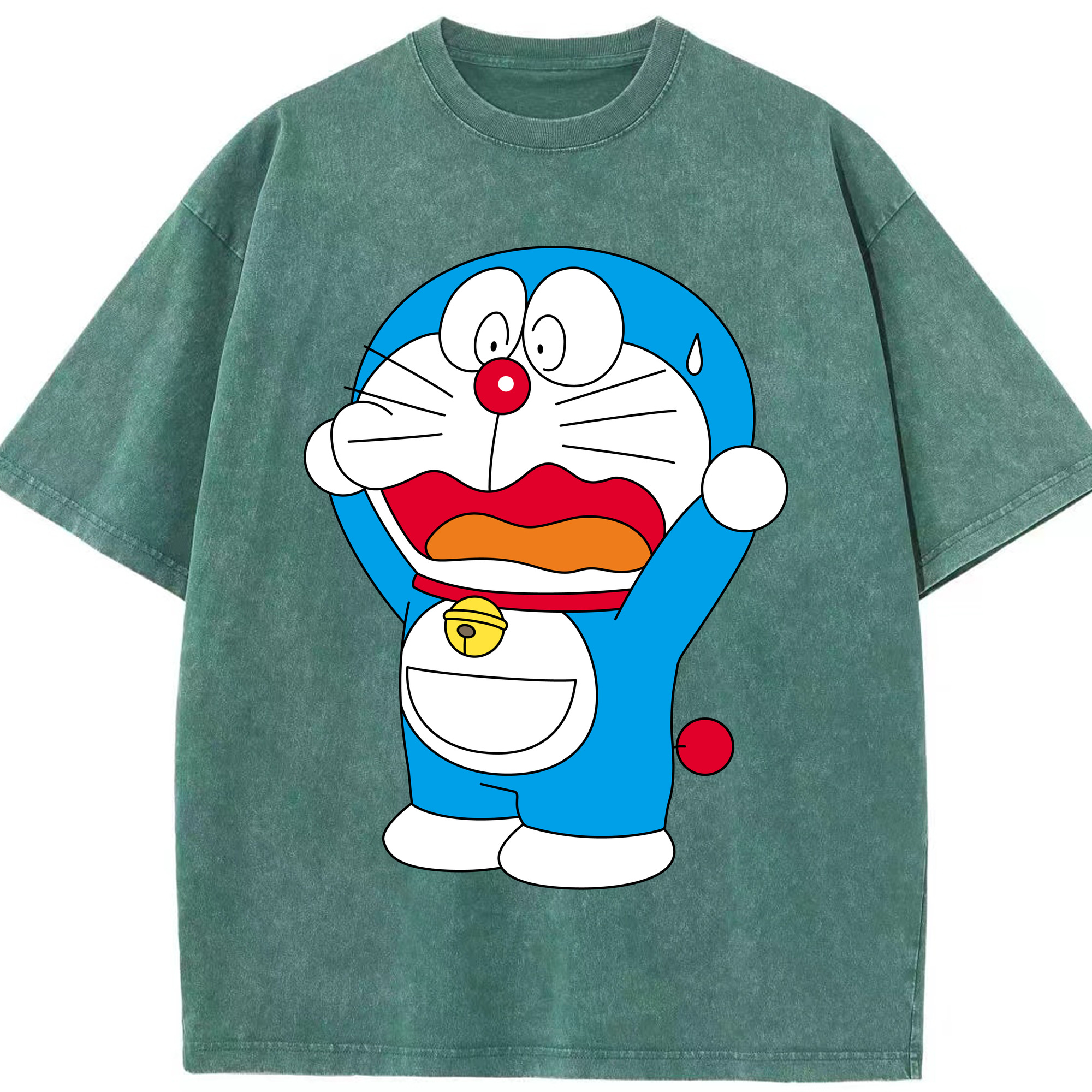 （画像用） ドラえもん Doraemon 綿100% ヴィンテージ風 半袖Tシャツ（フロントプリント）
